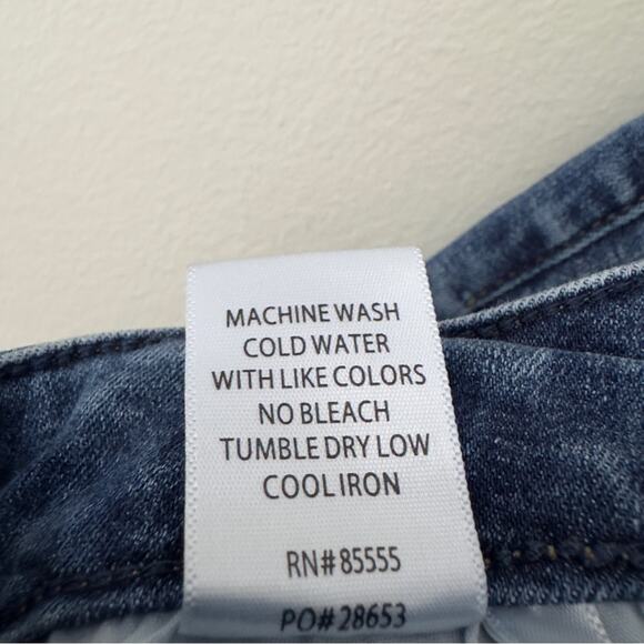 Pistola Medium Wash Skinny Jeans 5-Pocket Solid Denim Belt Loops Zipper Button - Picture 15 of 16